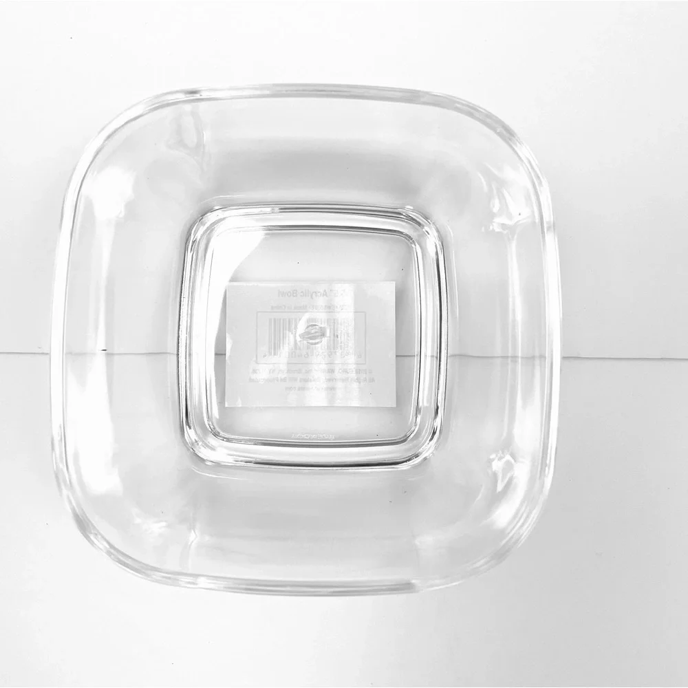 5.5” Clear Acrylic Square Bowl - Picture 4 of 5